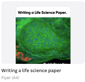 Writing a Life Science Paper