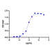 When human CD70 is immobilized at 2µg/mL (100 µL/well), the concentration for 50% of maximal effect (EC50) of ichorbio's cusatuzumab biosimilar is 0.00645 ug/ml.